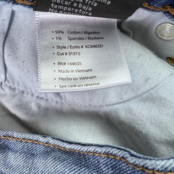 Kancan Los Angeles  High Rise Busted Knee Ripped Skinny Blue Jeans Size 27 - Picture 7 of 8